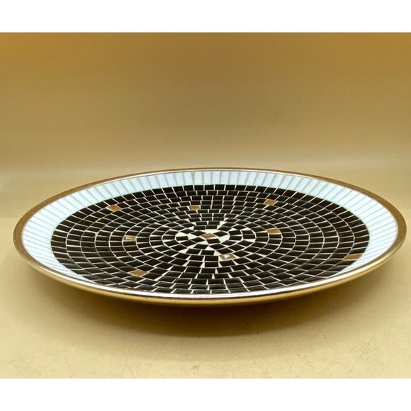 Mosaic Tile Dish Console Bowl Mid-Century MCM Retro Vintage 12” - Picture 12 of 12
